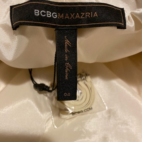BCBG Max Strapless Appliqué Dress NWT - Picture 6 of 7
